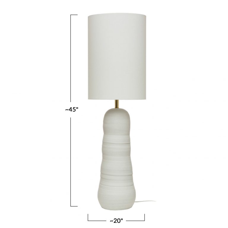Serena Oversize Stoneware Floor/Table Lamps - Image 4
