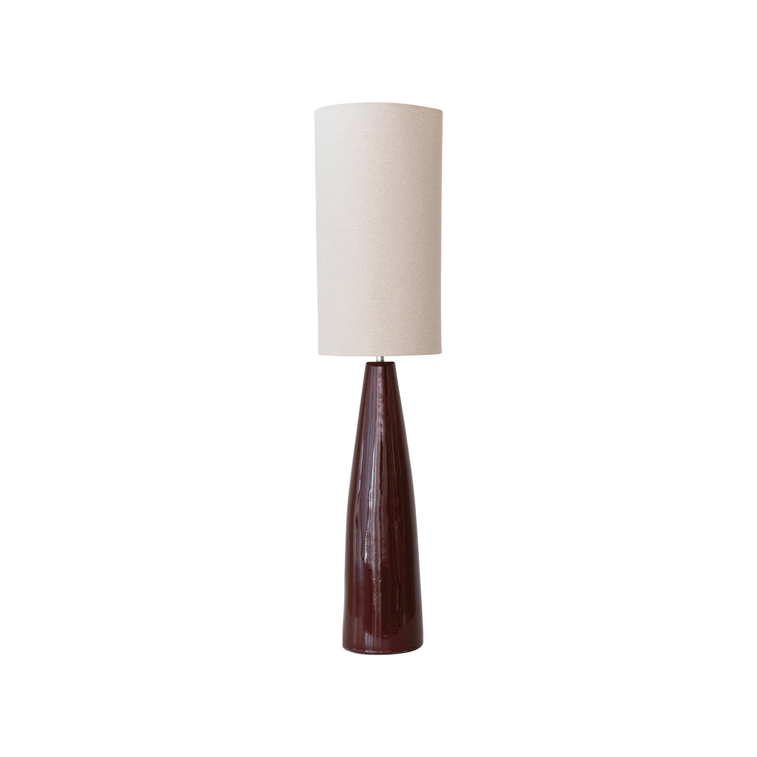 Ceramic Floor Lamp w Linen Shade