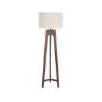 Rubberwood Tripod Floor Lamp