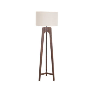 Rubberwood Tripod Floor Lamp