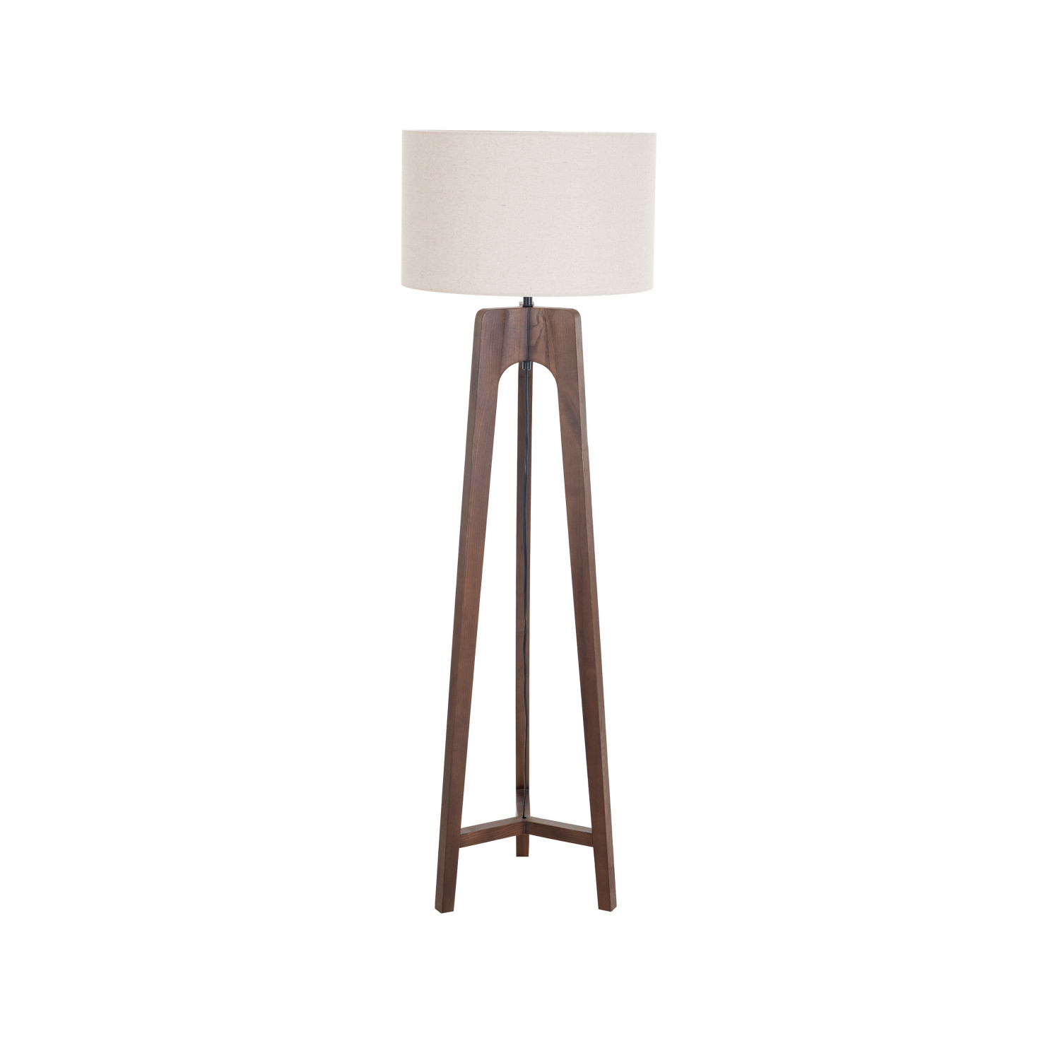 Rubberwood Tripod Floor Lamp