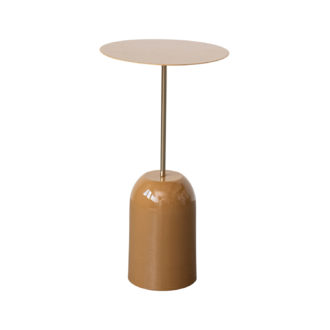 Enameled Metal Round Side Table