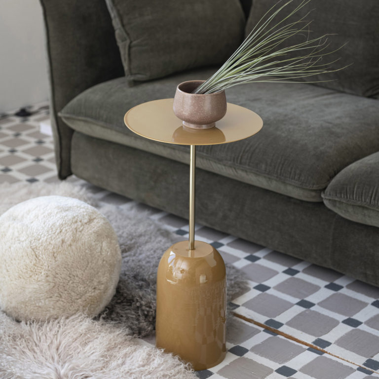Enameled Metal Round Side Table - Image 8