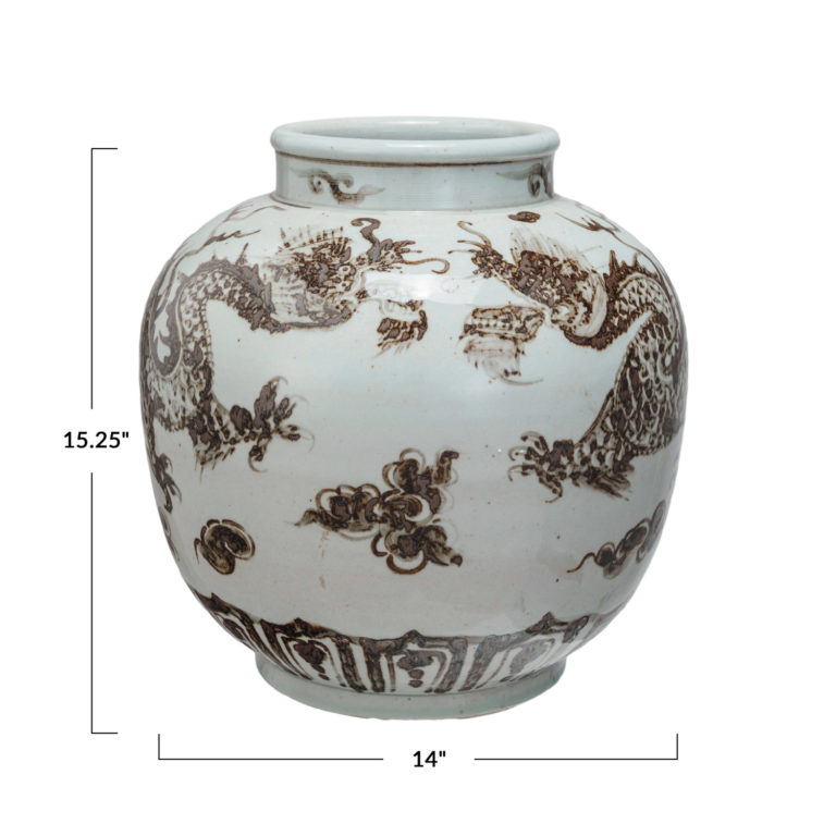 Porcelain Vase With Dragon - Image 2