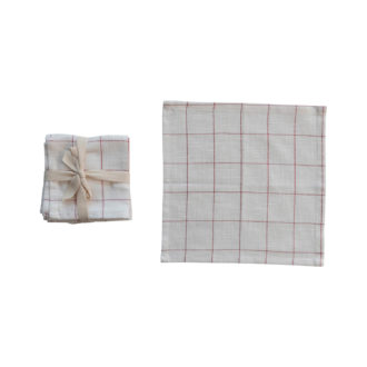 Set of 4 Square Cotton Cocktail Napkins