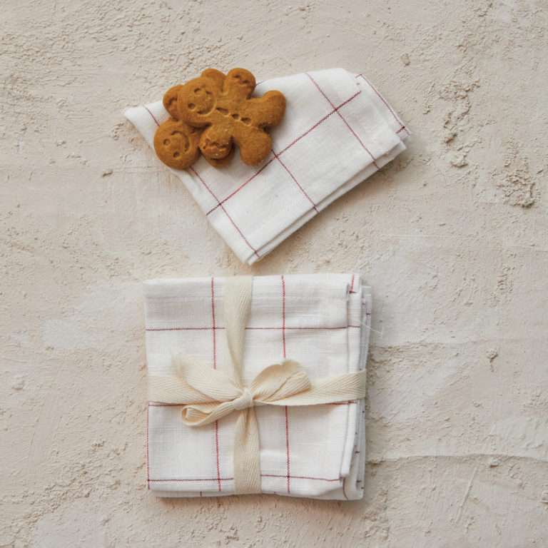 Set of 4 Square Cotton Cocktail Napkins - Image 4