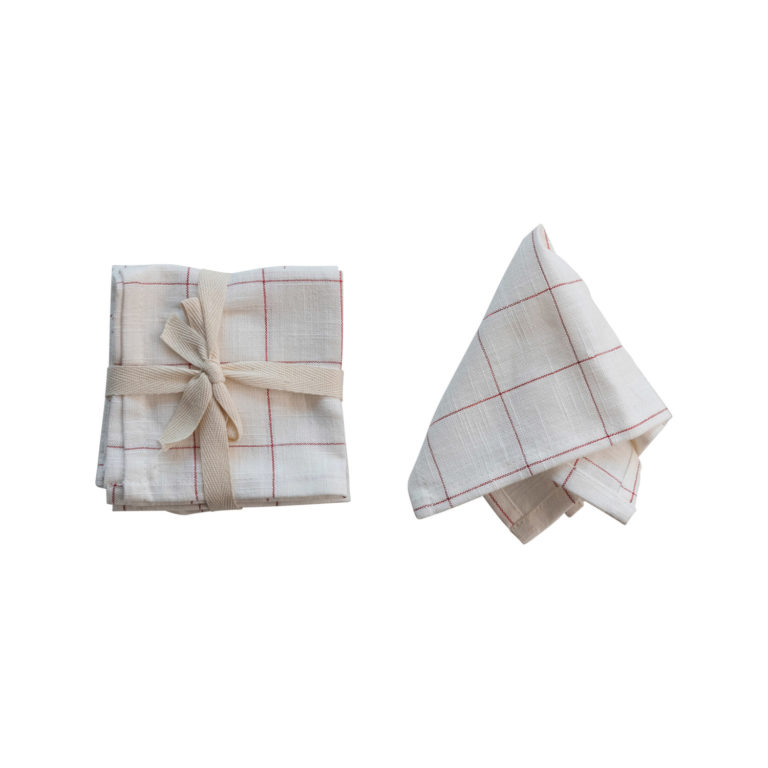 Set of 4 Square Cotton Cocktail Napkins - Image 3