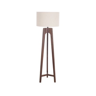 Rubberwood Tripod Floor Lamp