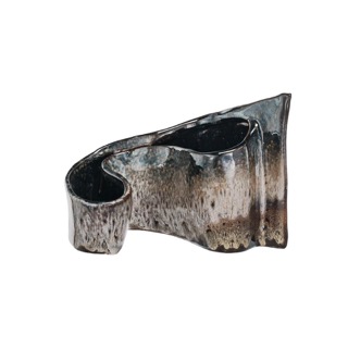 Stoneware Vase wtih 2 Sections