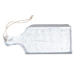 15-1/4"L x 5-3/4"W Textured Glass Serving Board w Handle
