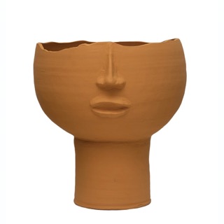 Terra-cotta Planter with Face