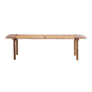 Teak & Rattan Bench