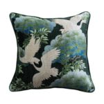 Cotton Blend Velvet Printed Pillow