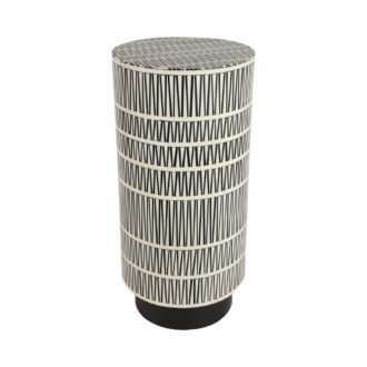 GOBIEL BLACK & WHITE COLUMN/ACCENT TABLE