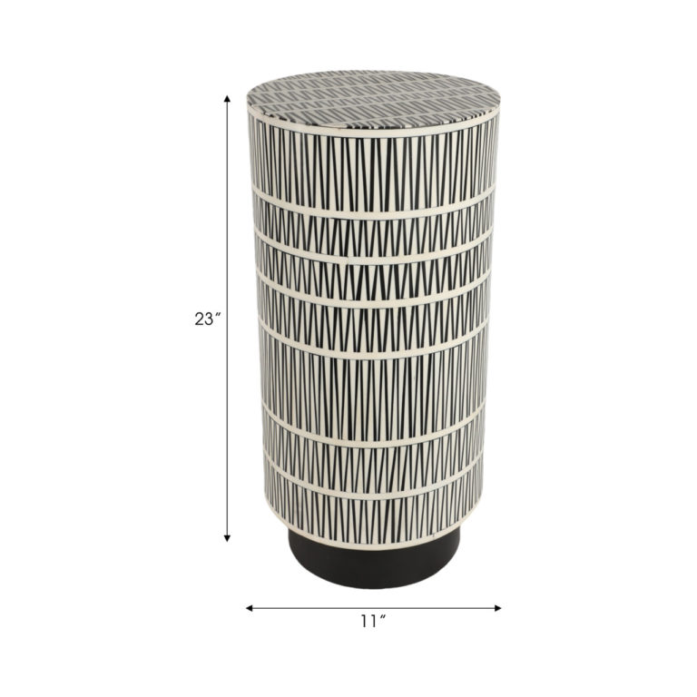 GOBIEL BLACK & WHITE COLUMN/ACCENT TABLE - Image 2