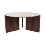 SOMERSET MARBLE AND WOOD COFFEE TABLE