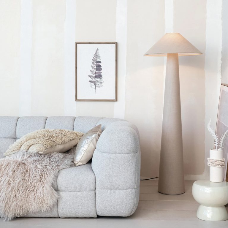 Leah Linen Floor Lamp - Image 3