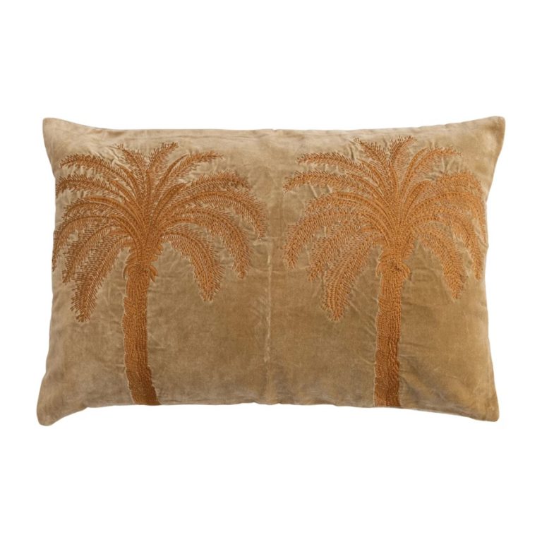 Palma Cotton Velvet Lumbar Pillow