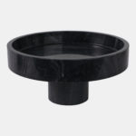 Marble Pedestal Bowl Black