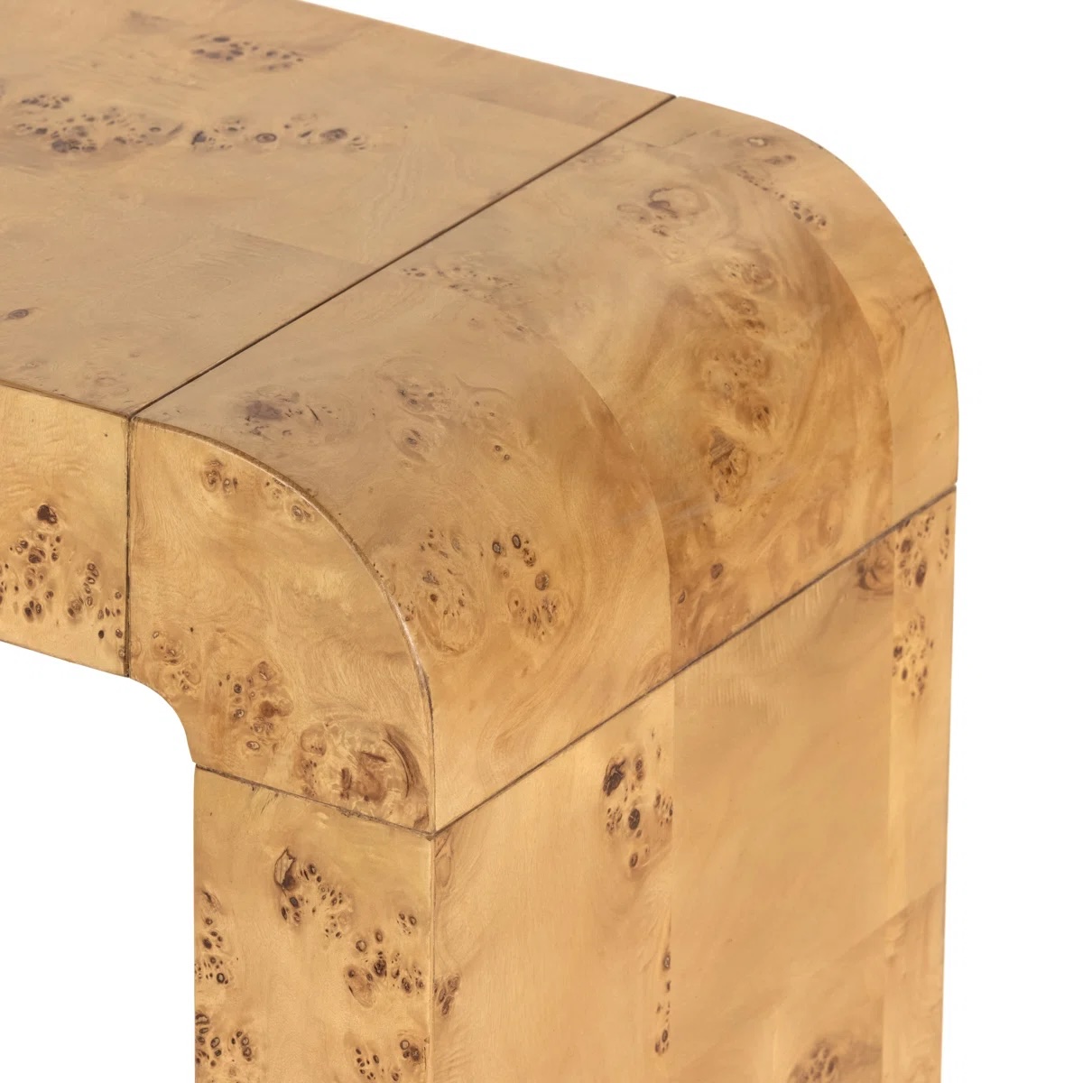 Jenson Console Table Natural Poplar Burl Veneer - Image 3