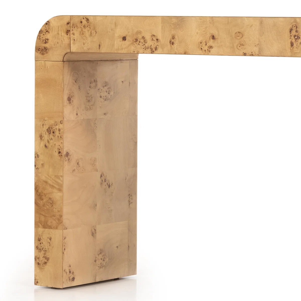 Jenson Console Table Natural Poplar Burl Veneer - Image 2