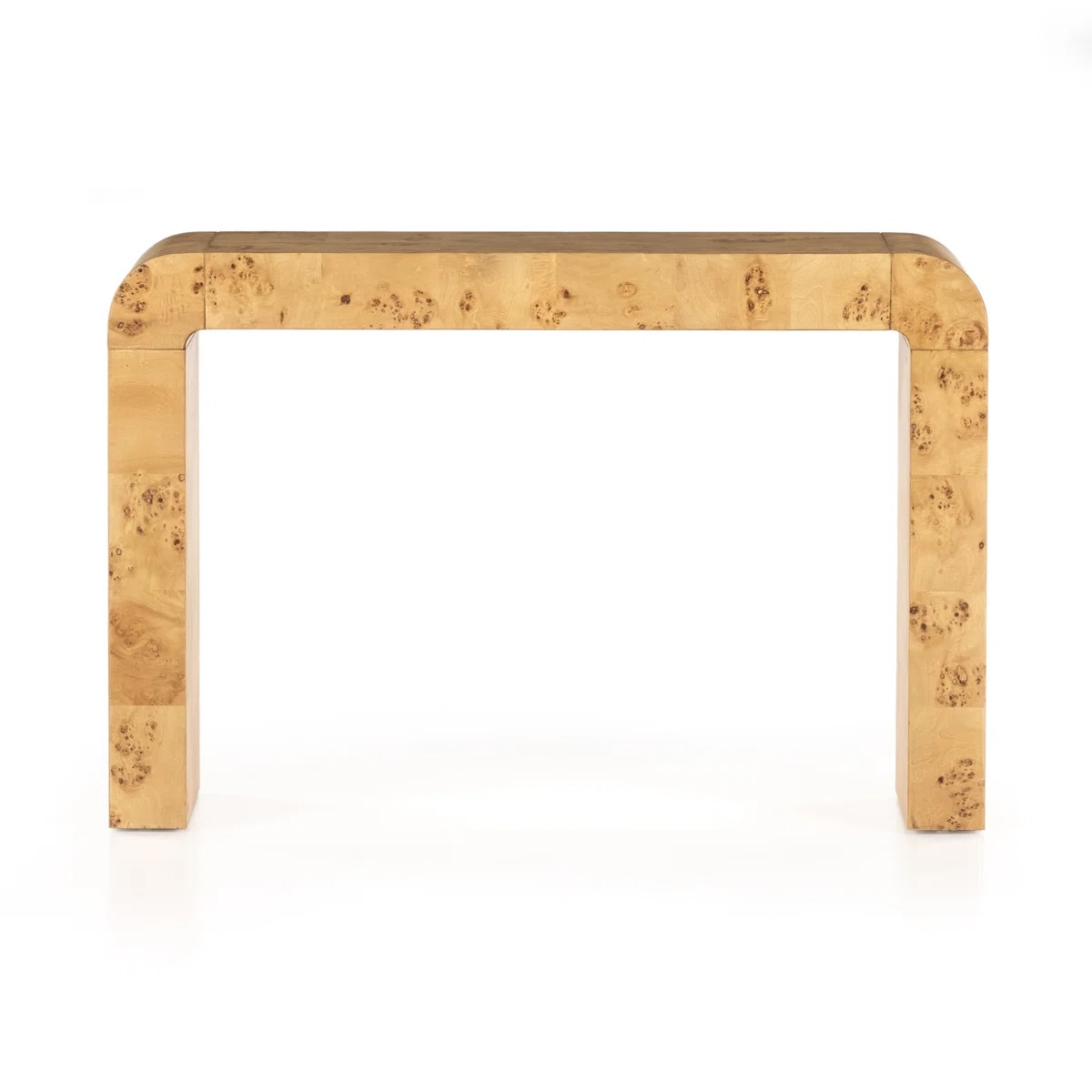 Jenson Console Table Natural Poplar Burl Veneer