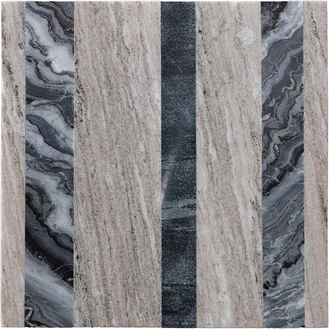 Marble Side Table w Interlocking Base - Image 2