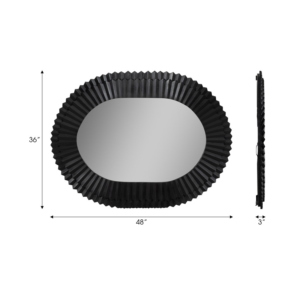 Tribeca Carved Wood Wall Mirror - Image 2