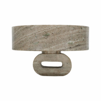 12" DAFNE MARBLE BOWL, BEIGE