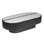 Panda Stone Marble and Wood Coffe Table