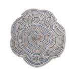 5ft Wool & Cotton Tufted Organic Shaped Rug