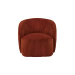 Swivel Armchair Terracotta Corduroy