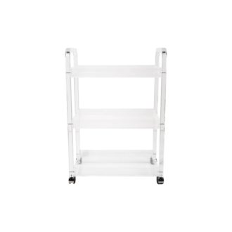 Acrylic 3-Tier Bar Cart on Casters