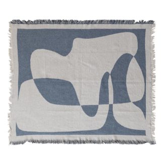 Woven Recycled Cotton Blend Jacquard Throw