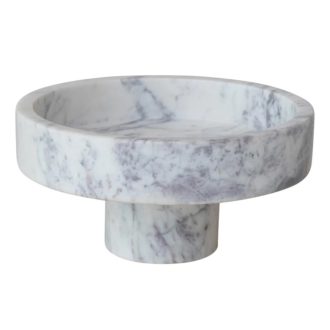 Marble Bowl on Pedestal