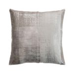 Cotton Blend Velvet Printed Pillow w Silver Foil
