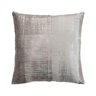 Cotton Blend Velvet Printed Pillow w Silver Foil