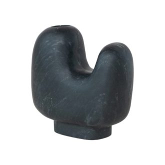 Marble Organic Shaped Footed Votive Holder