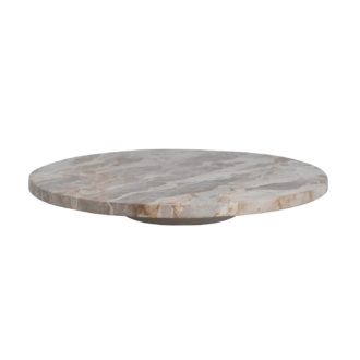 Marble Lazy Susan, Beige & White
