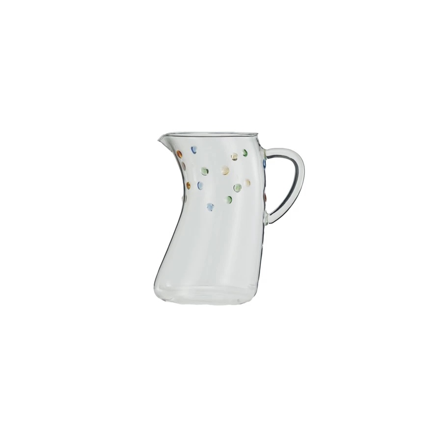 42 oz. Glass Pitcher w Raised Dots, Multi