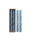 10"H Unscented Taper Candles in Box, Marbled Blue, Set of 2