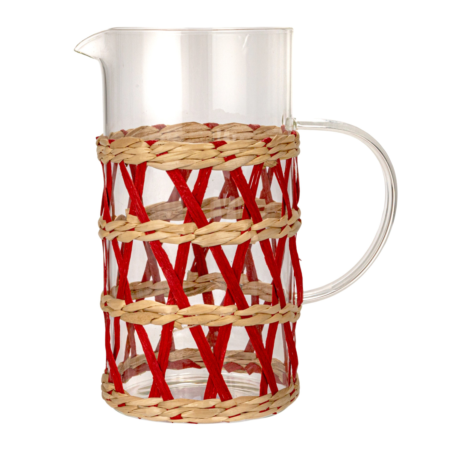 Glass Pitcher w/ Woven Sleeve - Image 3