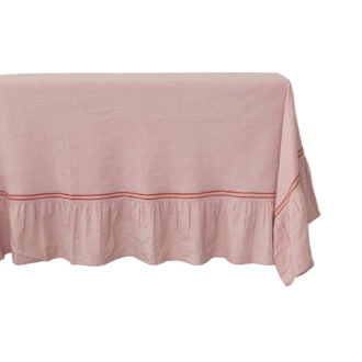 Cotton & Linen Tablecloth Scalloped Edge