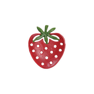 Cast Iron Strawberry Shaped Soap Dish, Red & Green