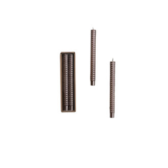 Unscented Faceted Taper Candles in Box, Set of 2
