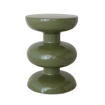 Enameled Metal Table/Stool, Green