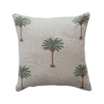 24" Square Cotton & Linen Block Printed Pillow
