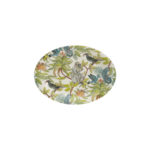 Oval Printed Stoneware Platter w/ Rainforest Botanicals