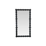 Spindle Wood Framed Wall Mirror, Black (Hangs Vertically & Horizontally)