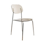 Transparent Plastic Dining Chair w/ Silver Finish Legs, Smoke Color, KD